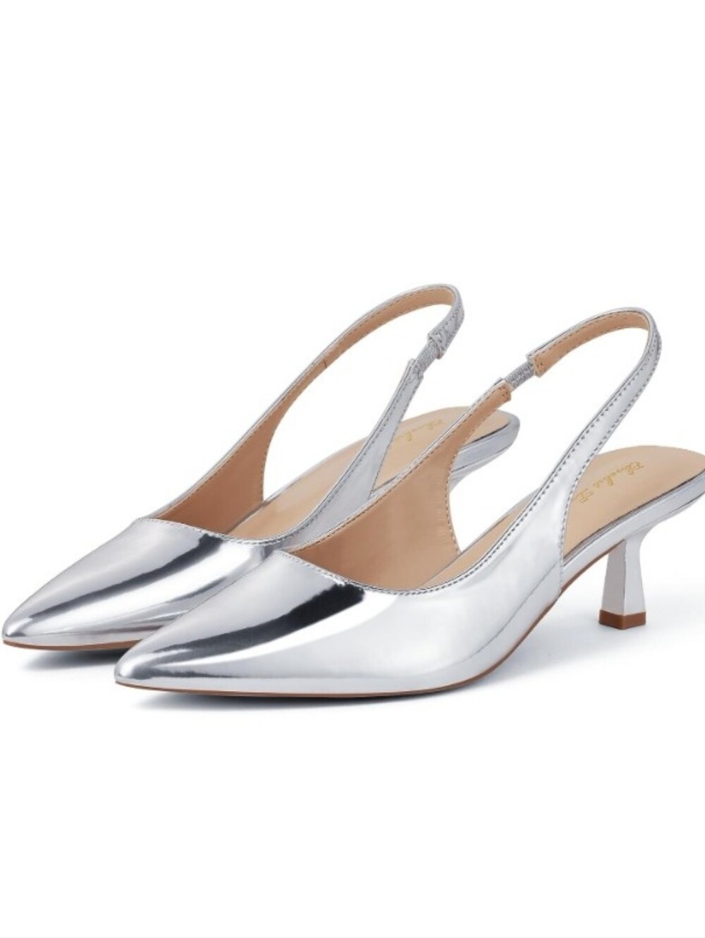 Elisabet Tang Women's Kitten Heel Slingback Low Pumps 3 Inches